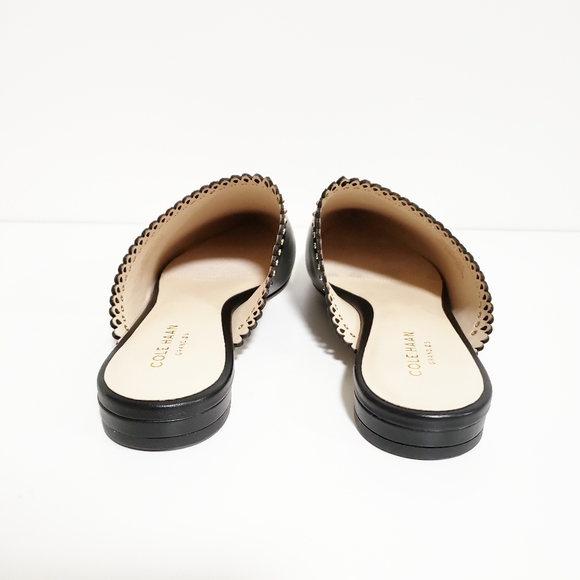 NWOB COLE HAAN Raelyn Leather Black Mules - Picture 6 of 7